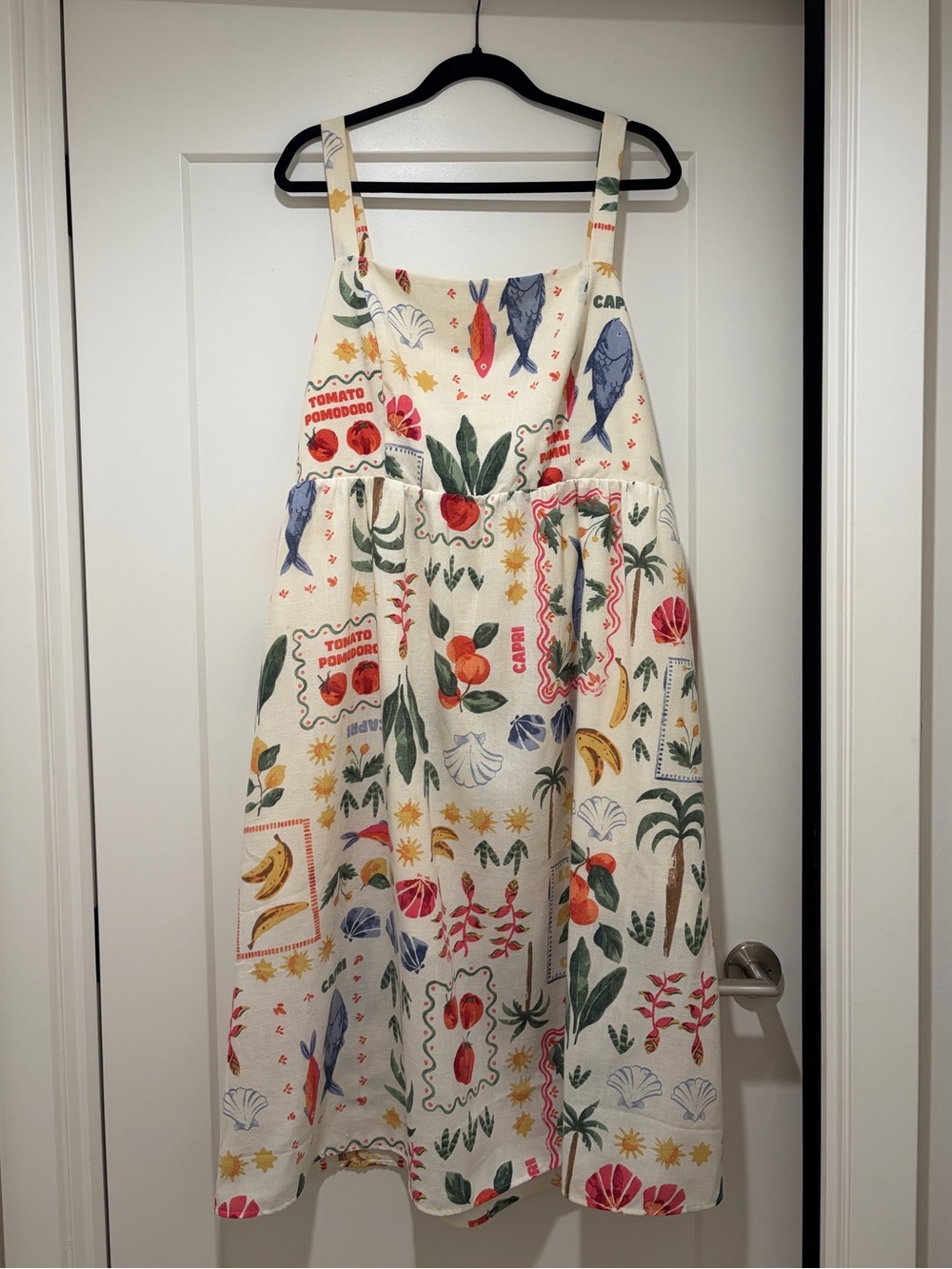 Print Sundress with Cut Out/Tie Back